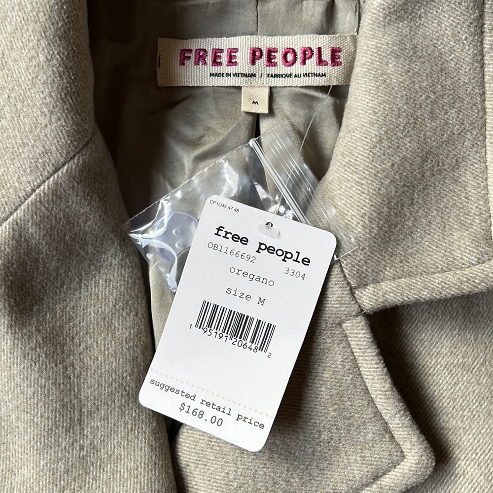 Free People Hannah Slouchy Double Breasted Blazer in Oregano - Picture 5 of 9